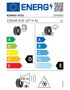 KUMHO AT52 235/60 R18 107H XL 2