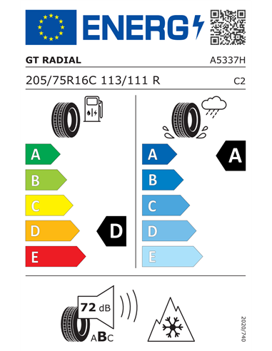 GT RADIAL MAXMILER WT3 205/75 R16C 113/111R