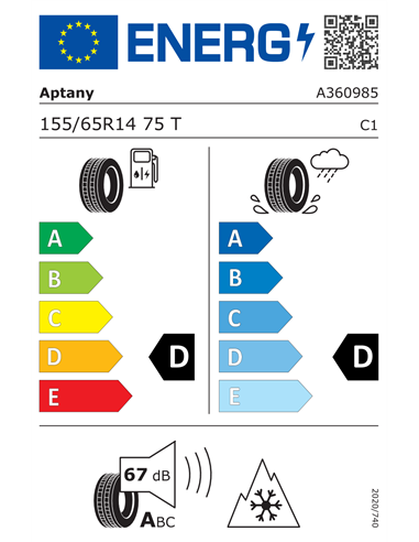 APTANY RC501 155/65 R14 75T