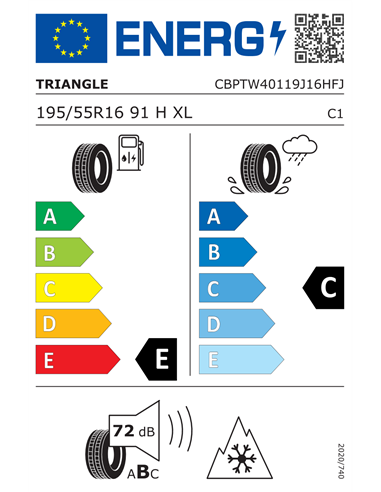 TRIANGLE WINTERX TW401 195/55 R16 91H XL