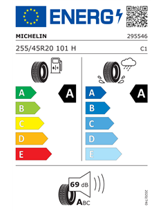 MICHELIN PRIMACY 5 ENERGY 255/45 R20 101H 2