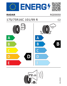 RADAR ARGONITE RV-4 175/75 R16C 101/99R 2