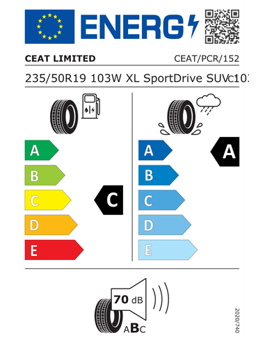 CEAT SPORT DRIVE SUV 235/50 R19 103W XL