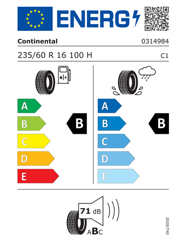 CONTINENTAL CROSSCONTACT UHP 235/60 R16 100H