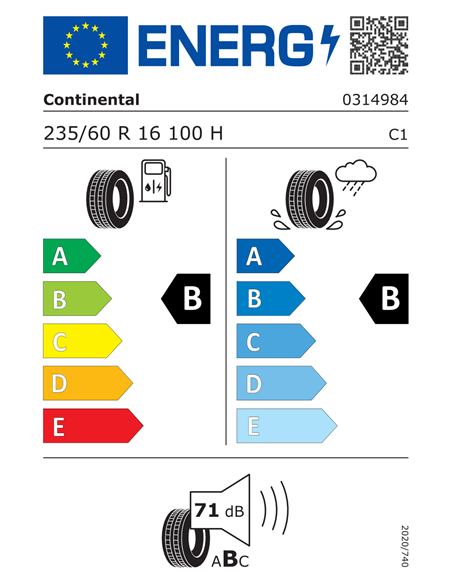 CONTINENTAL CROSSCONTACT UHP 235/60 R16 100H