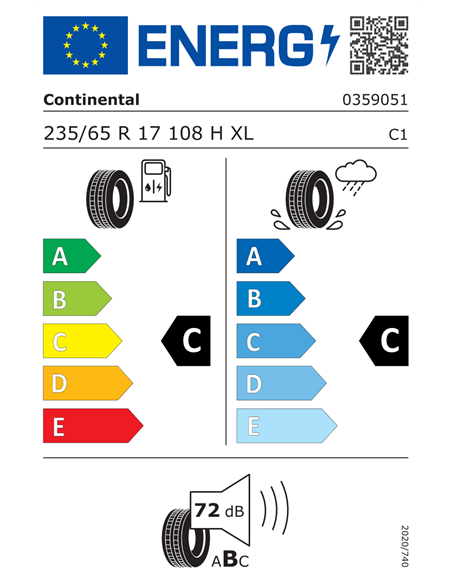 CONTINENTAL CROSSCONTACT HT EV 235/65 R17 108H XL