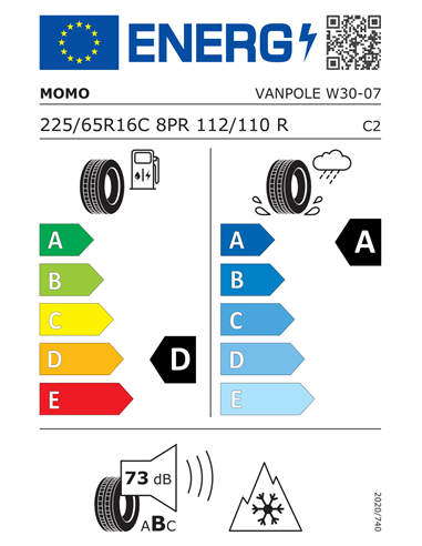 MOMO W-30 VAN POLE 225/65 R16C 112/110R
