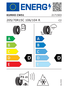 KUMHO CW51 205/70 R15C 106/104R 2