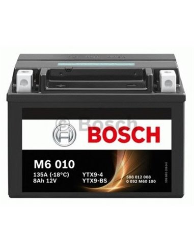 BOSCH M6 AGM - moto 12V 8Ah 135A - Borna Inversa (stanga +)