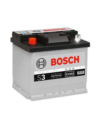 BOSCH S3 12V 45Ah 400A - Borna Inversa (stanga +)
