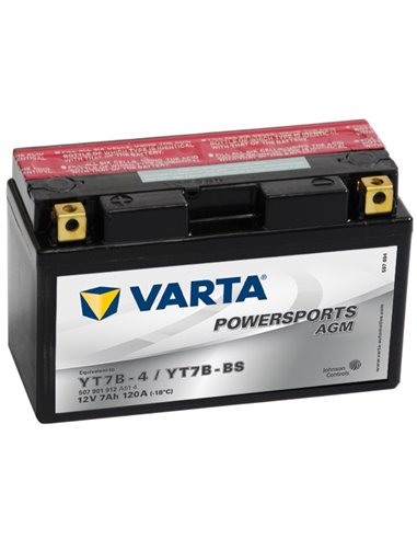 VARTA POWERSPORTS AGM - moto START-STOP 12V 7Ah 120A - Borna Inversa (stanga +)