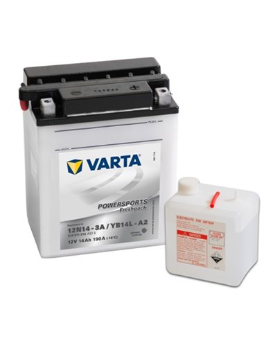 VARTA POWERSPORTS Freshpack 12V 14Ah 190A - Borna Normala (dreapta +)