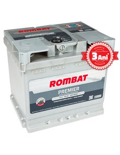 ROMBAT PREMIER 12V 50Ah 500A - Borna Normala (dreapta +)