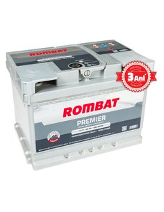 ROMBAT PREMIER 12V 60Ah 580A - Borna Normala (dreapta +)