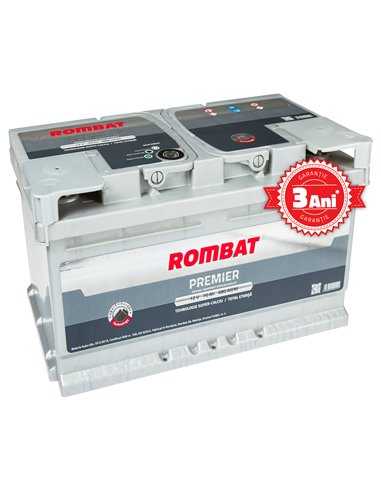 ROMBAT PREMIER 12V 70Ah 680A - Borna Normala (dreapta +)