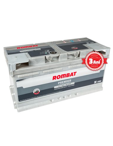 ROMBAT PREMIER 12V 90Ah 850A - Borna Normala (dreapta +)