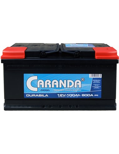 CARANDA DURABILA 12V 100Ah 800A - Borna Normala (dreapta +)