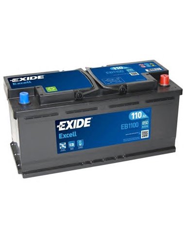 EXIDE EXCELL 12V 110Ah 850A - Borna Normala (dreapta +)