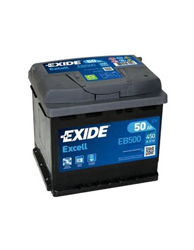EXIDE EXCELL 12V 50Ah 450A - Borna Normala (dreapta +)