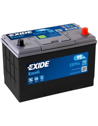 EXIDE EXCELL ASIA 12V 95Ah 720A - Borna Normala (dreapta +)