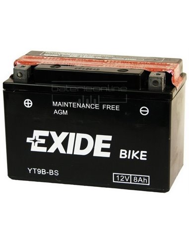 EXIDE AGM - moto START-STOP 12V 8Ah 110A - Borna Inversa (stanga +)