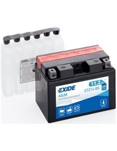 EXIDE AGM - moto START-STOP 12V 11.2Ah 205A - Borna Inversa (stanga +)