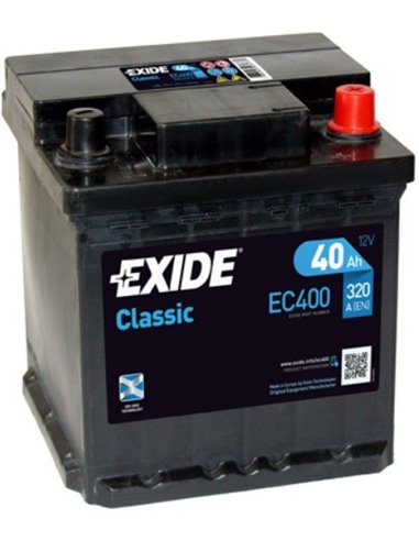 EXIDE CLASSIC 12V 40Ah 320A - Borna Normala (dreapta +)