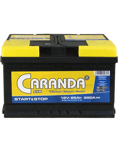CARANDA START-STOP EFB 12V 65Ah 650A - Borna Normala (dreapta +)