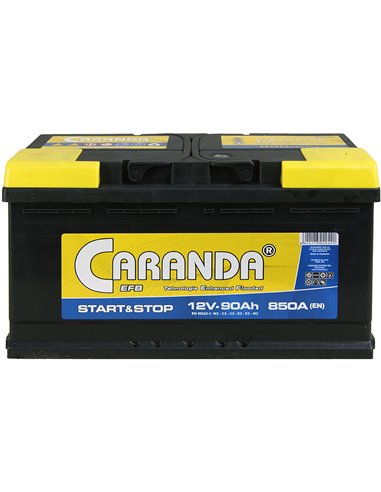 CARANDA START-STOP EFB 12V 90Ah 850A - Borna Normala (dreapta +)
