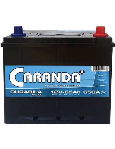 CARANDA DURABILA JAPAN 12V 65Ah 650A - Borna Normala (dreapta +)