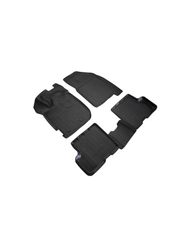 SET COVORASE AUTO CAUCIUC FIT DACIA DUSTER 3D (2018-) CU SPATIU DEPOZITARE SUB SCAUN FATA PASAGER - 5 PCS