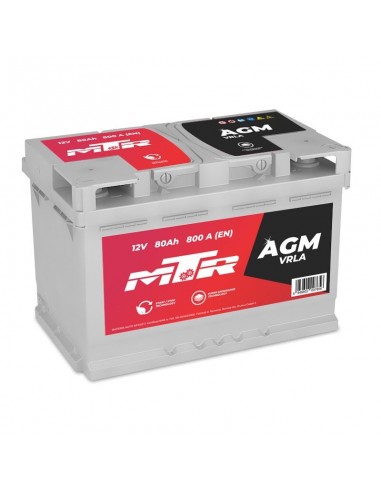 MTR AGM VRLA 12V 80Ah 800A - Borna Normala (dreapta +)