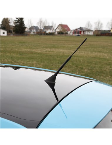 ANTENA AUTO EXTERIOR NEAGRA 23CM CU 2 ADAPTOARE (5-6MM)