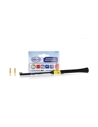 ANTENA AUTO EXTERIOR NEAGRA 23CM CU 2 ADAPTOARE (5-6MM)