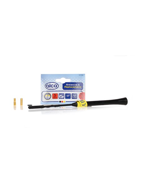 ANTENA AUTO EXTERIOR NEAGRA 23CM CU 2 ADAPTOARE (5-6MM)