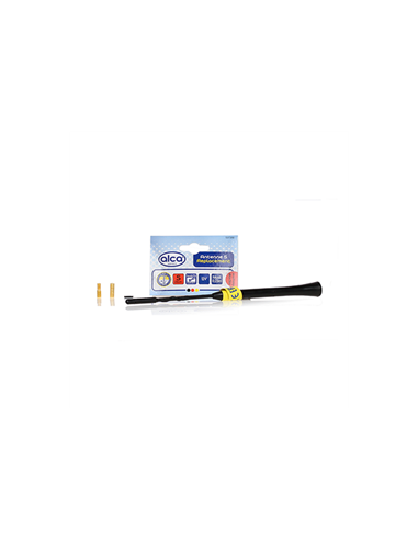 ANTENA AUTO EXTERIOR NEAGRA 23CM CU 2 ADAPTOARE (5-6MM)