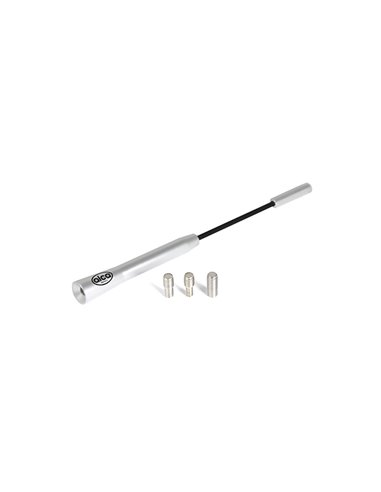 ANTENA AUTO EXTERIOR CROMATA 16.5CM CU 3 ADAPTOARE (4-5-6MM)