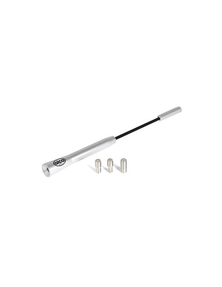ANTENA AUTO EXTERIOR CROMATA 16.5CM CU 3 ADAPTOARE (4-5-6MM)