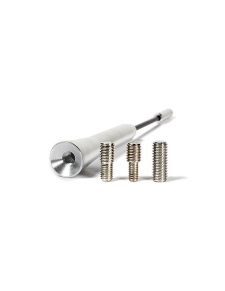 ANTENA AUTO EXTERIOR CROMATA 16.5CM CU 3 ADAPTOARE (4-5-6MM)