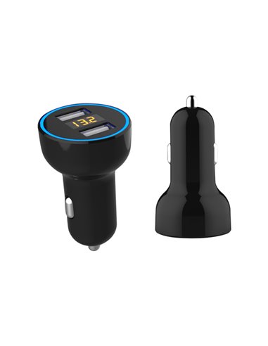INCARCATOR AUTO 2XUSB QC3.0 CU AFISAJ TENSIUNE/PUTERE LED