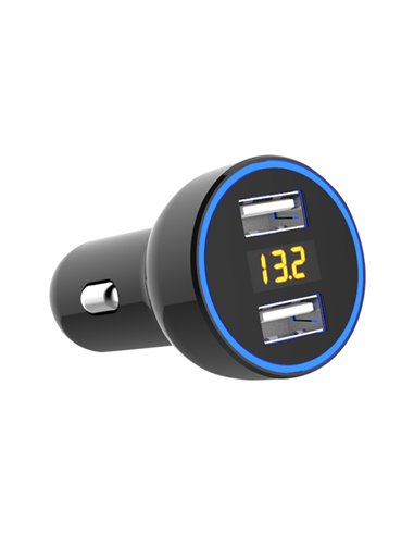 INCARCATOR AUTO 2XUSB QC3.0 CU AFISAJ TENSIUNE/PUTERE LED