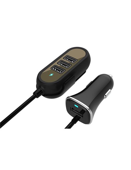 INCARCATOR AUTO 4XUSB 5.8A (2.4A FATA SI 3.4A SPATE) CU EXTENSIE 1.4M