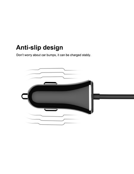 INCARCATOR AUTO 4XUSB 5.8A (2.4A FATA SI 3.4A SPATE) CU EXTENSIE 1.4M