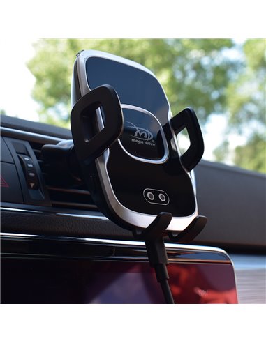 SUPORT TELEFON AUTO SMART CU INCARCARE WIRELESS FAST CHARGE SI FIXARE IN GRILA DE VENTILATIE