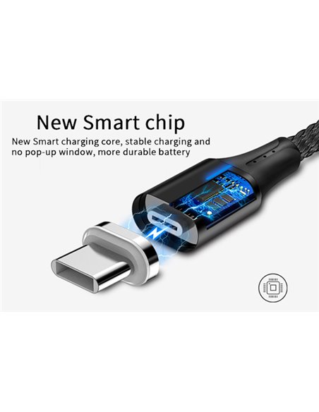 CABLU DATE INCARCARE 2IN1 FAST CHARGE 3.0 USB LA MICRO USB/TYPE-C 1.5M 5A ROSU