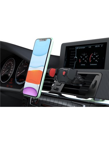 SUPORT TELEFON AUTO EXTENSIBIL 58-95 MM CU PRINDERE IN GRILA DE VENTILATIE