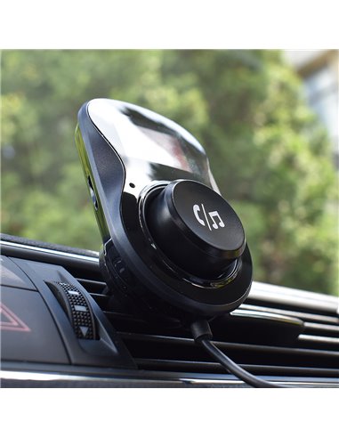 INCARCATOR AUTO 1XUSB QC3.0 SI 1XUSB 2.4A CU BLUETOOTH SI MODULATOR FM