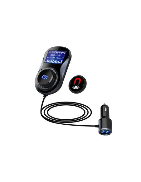 INCARCATOR AUTO 1XUSB QC3.0 SI 1XUSB 2.4A CU BLUETOOTH SI MODULATOR FM