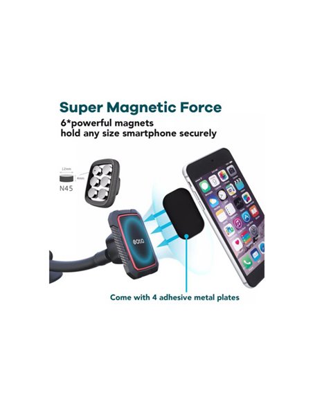 SUPORT TELEFON MAGNETIC AUTO CU FIXARE PE PARBRIZ CU VENTUZA