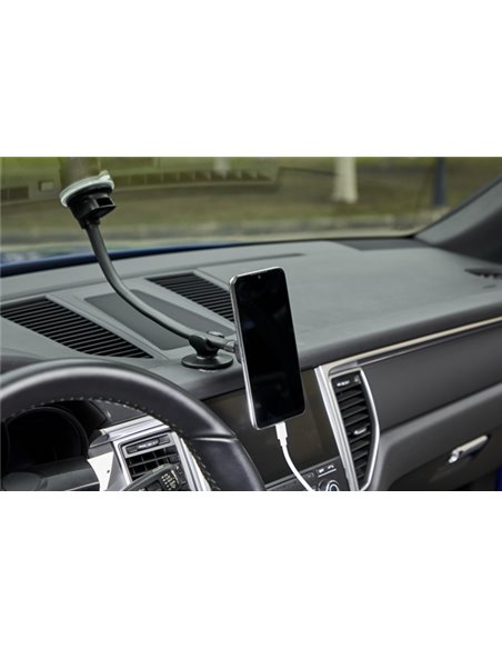 SUPORT TELEFON MAGNETIC AUTO CU FIXARE PE PARBRIZ CU VENTUZA